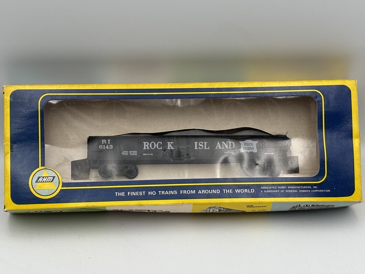 AHM 5431E HO Scale Rock Island Gondola w/Load 6143