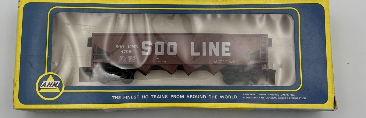 AHM 5460D HO Scale Soo Line Open Hopper Car 4708