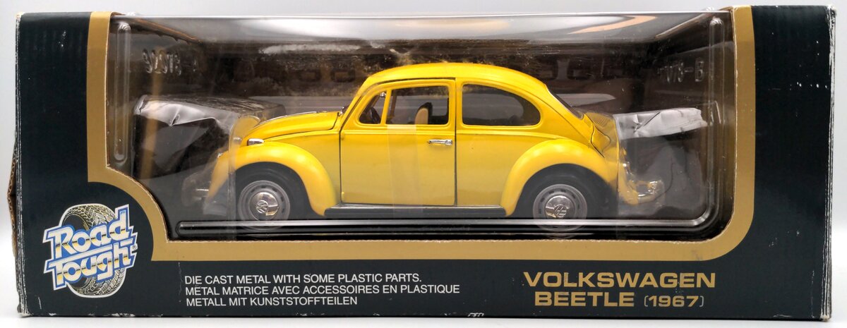 YatMing Road Tough 92078 1:18 Diecast 1967 Volkswagen Beetle (Yellow)