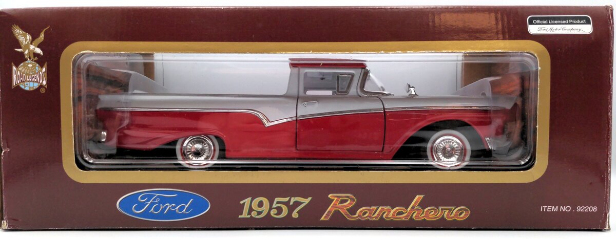 YatMing Road Legends 92208 1:18 1957 Ford Ranchero (Red and White)