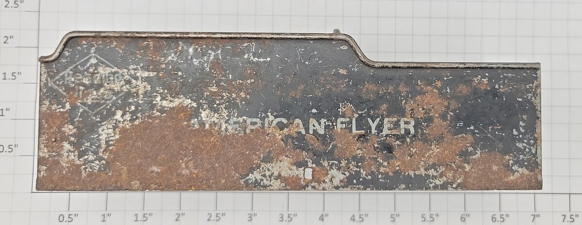 American Flyer 300T-2 S Scale "Reading Lines" Stamped Metal Tender Shell