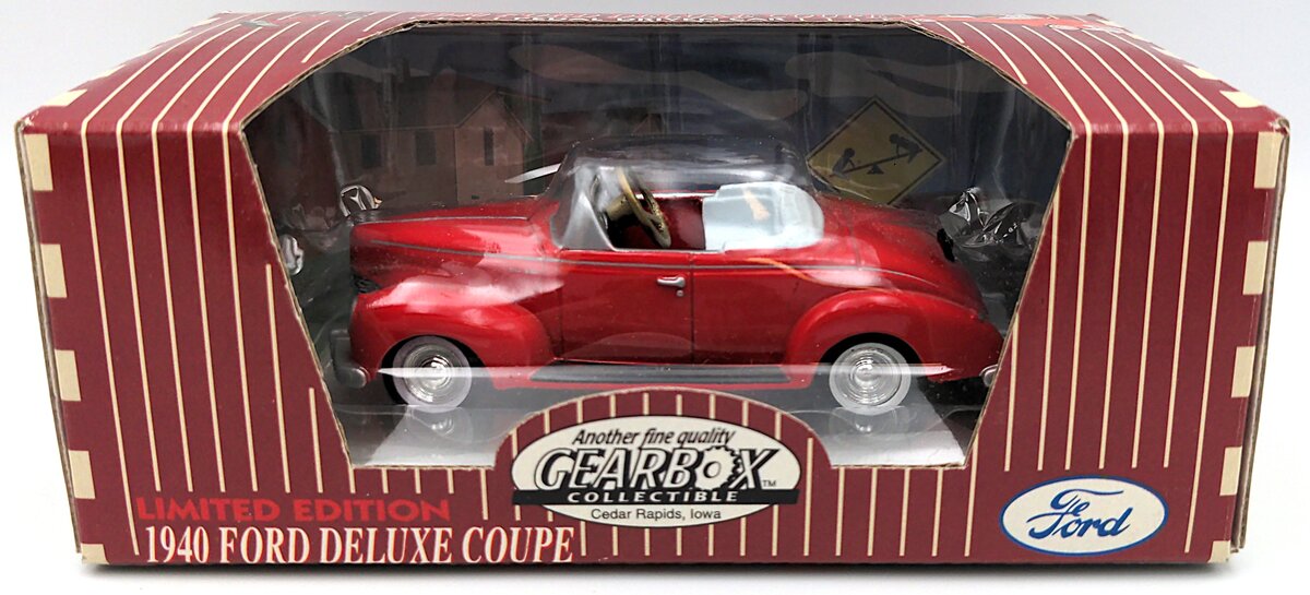 Gearbox 69254 1940 Ford Deluxe Coupe Pedal Driven Car Die Cast Model (Beige)