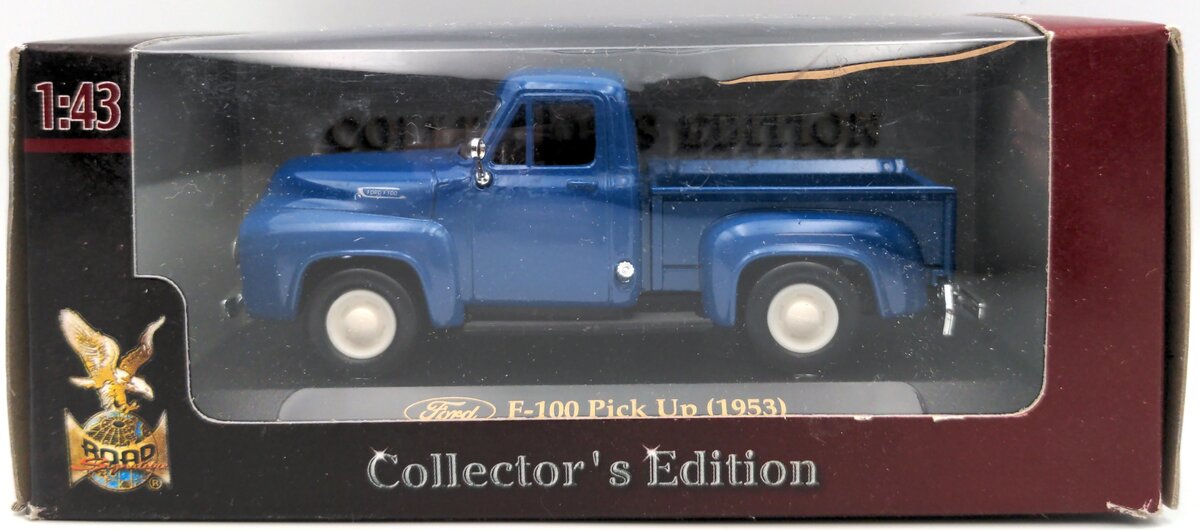 YatMing Road Signature 94243 1:42 1953 Ford F-100 Pickup Die Cast Model (Blue)