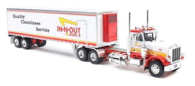 Iconic Replicas 43-0640 1:43 In-N-Out Burger Peterbilt 359 Tractor w/Van Trailer