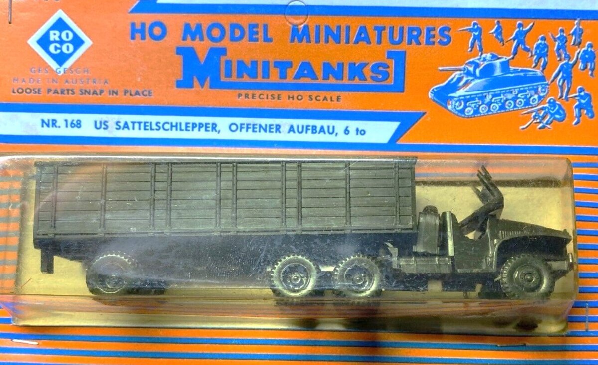 Z-168.79 Minitanks 1/87 WWII US Army Fuel Tank Tractor Trailer