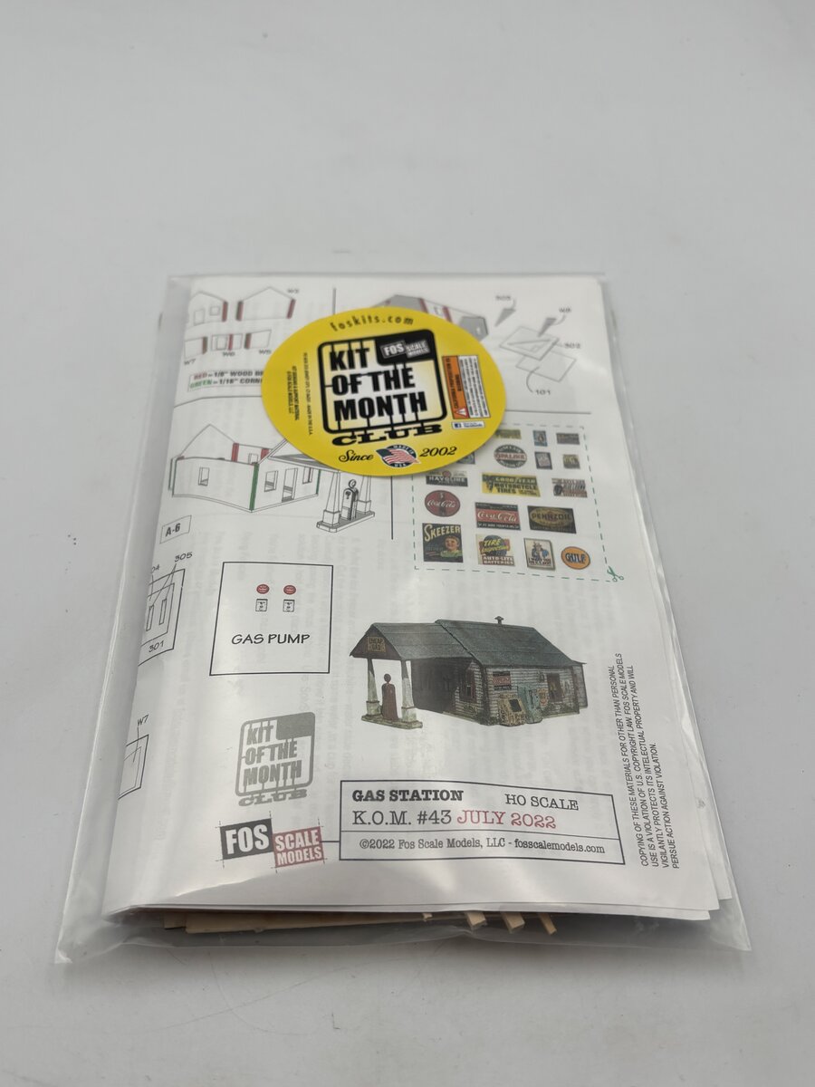 FOS Scale Limited 43 HO Scale Gas Station Kit