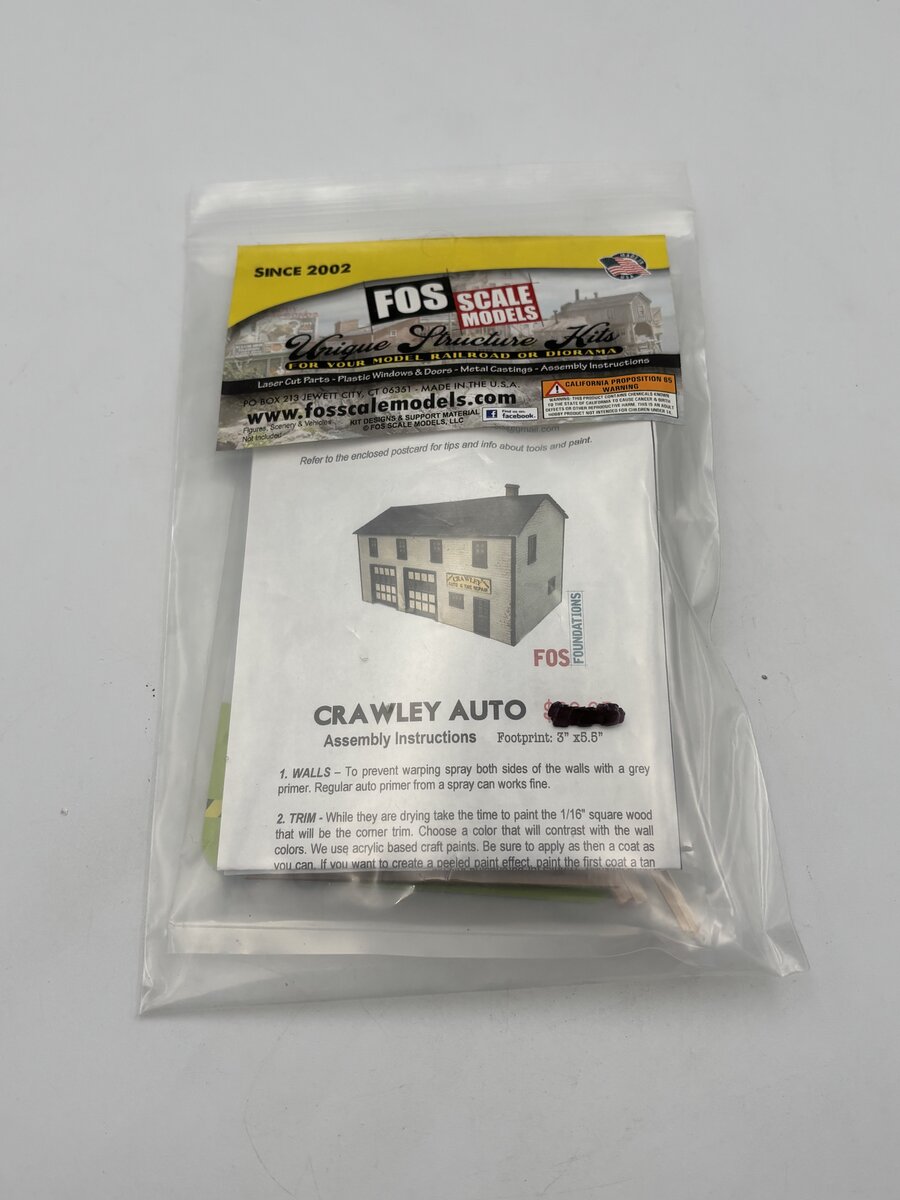 FOS Scale Limited HO Scale Crawley Auto Kit