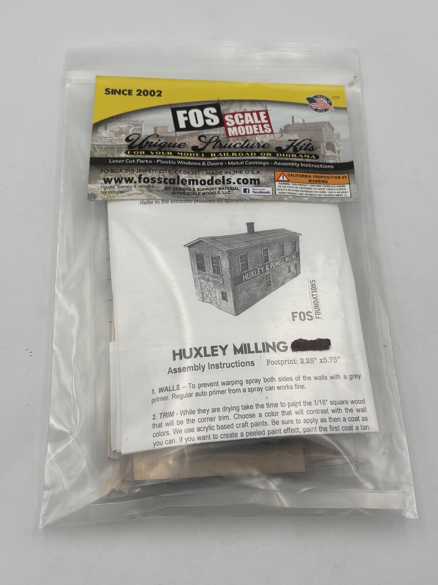 FOS Scale Limited HO Scale Huxley Milling Kit
