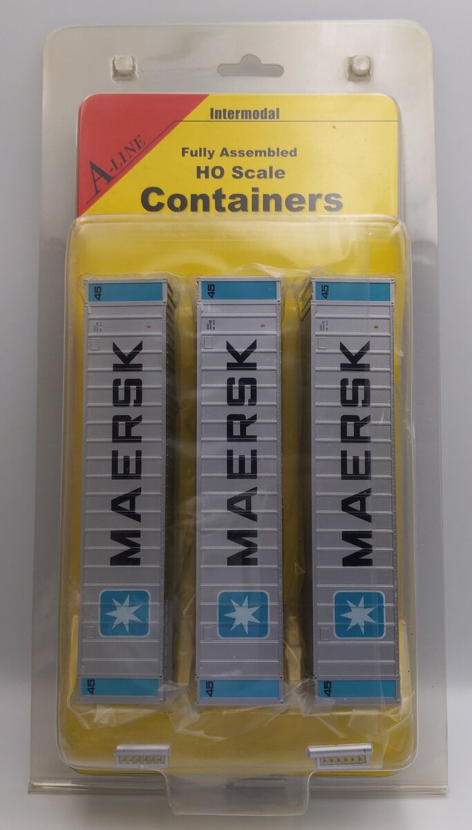 InterMountain (A-Line) 30352-02 HO Scale 45' Rib Side Containers - Maersk