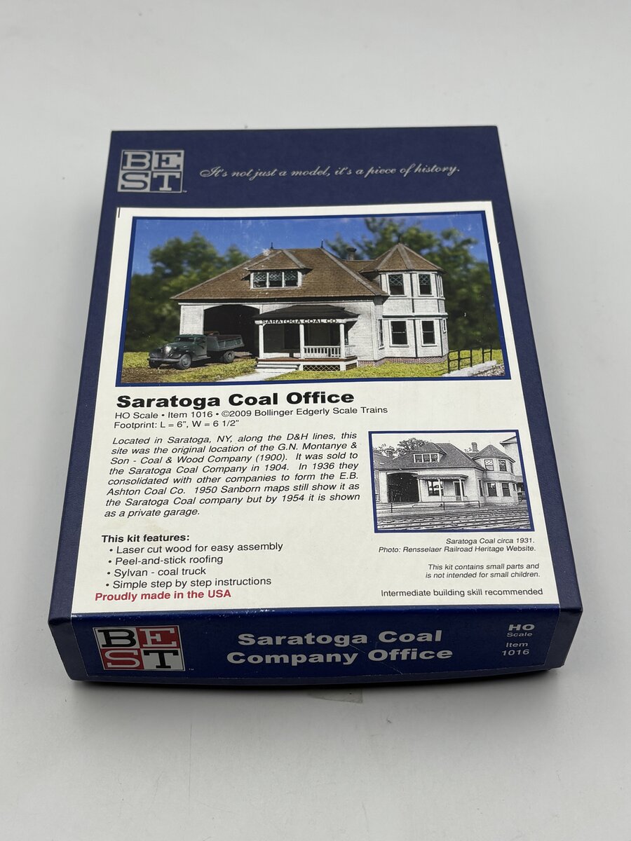 BEST 1016 HO Scale Saratoga Coal Company Office Building Kit