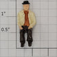 Acme 0804-21 O Gauge Painted Sitting Passenger Figure with Black Hat