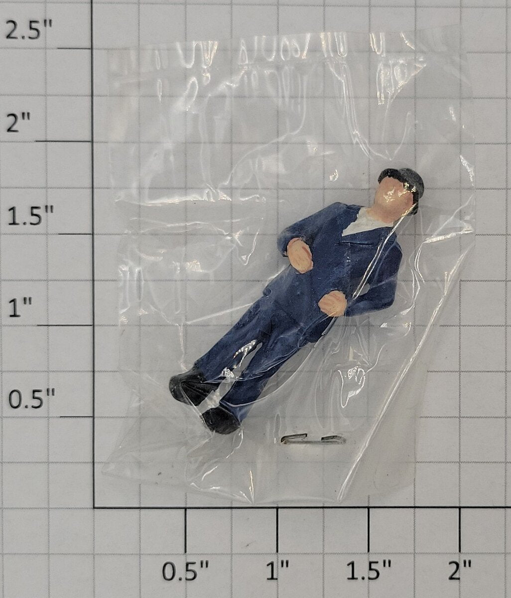 Acme 0831-21 O Gauge Male in Blue Suit and Black Shoes with Hat