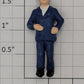 Acme 0831-21 O Gauge Male in Blue Suit and Black Shoes with Hat