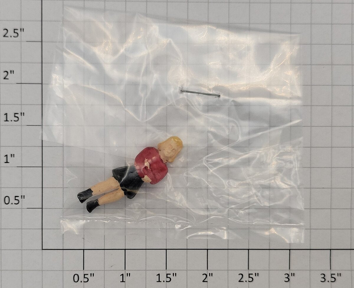 Acme 0835-21 O Gauge Female in Red Top and Black Skirt and Shoes
