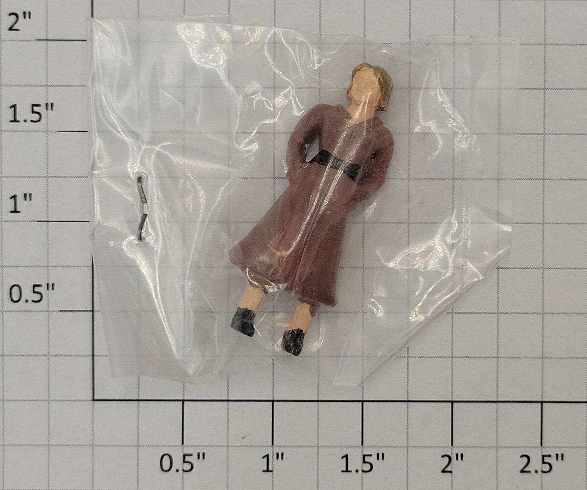 Acme 0841-21 O Gauge Female in Brown Dress with Black Belt and Shoes