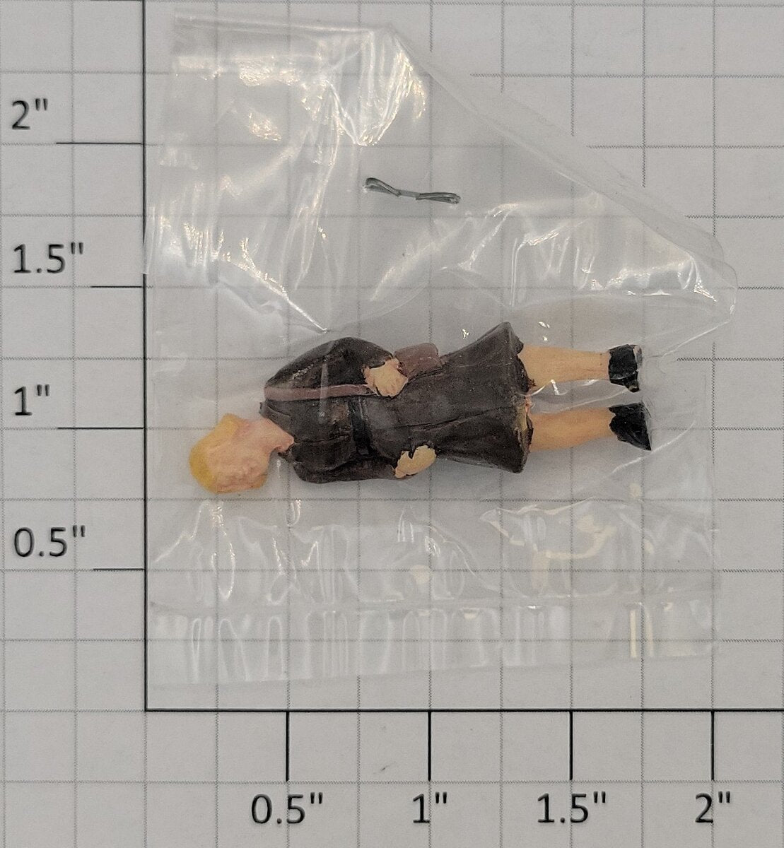 Acme 0844-21 O Gauge Female in Dark Brown Dress and Black Shoes