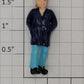 Acme 0851-21 O Gauge Standing Male Figure In Dark Blue Coat and Light Blue Pants
