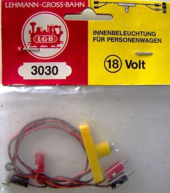 LGB 3030 G Scale Passenger Car 18 Volt Interior Lighting Kit