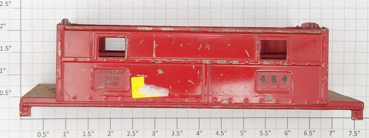 American Flyer 484-3 American Flyer Lines Red Tinplate Caboose Shell with Frame