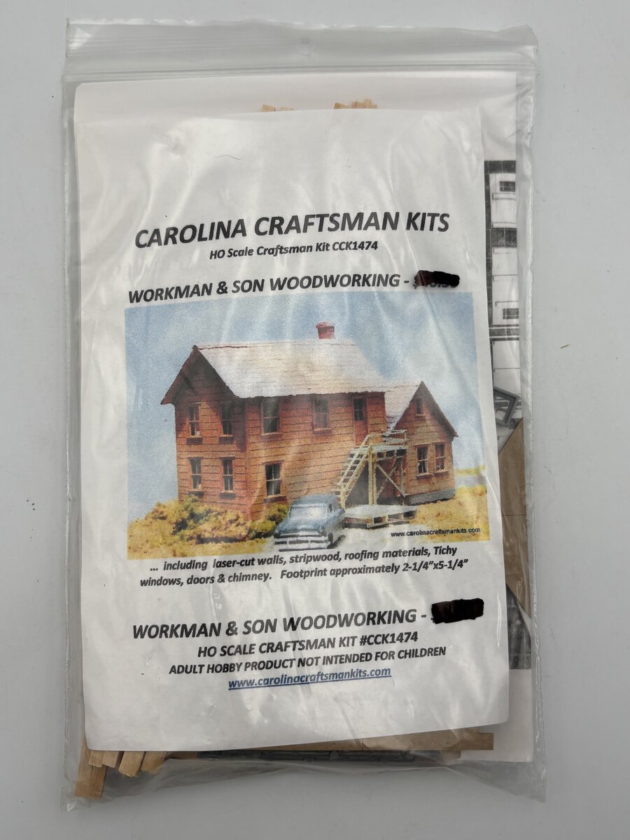 Carolina Craftsman CCK1474 HO Scale Workman & Son Woodworking Build Kit