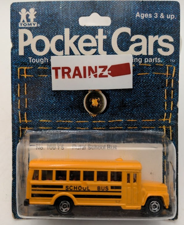 Tomy 109-F5 1:64 Scale 1974 Tomy Pocket Cars Rural Car School Bus Die Cast