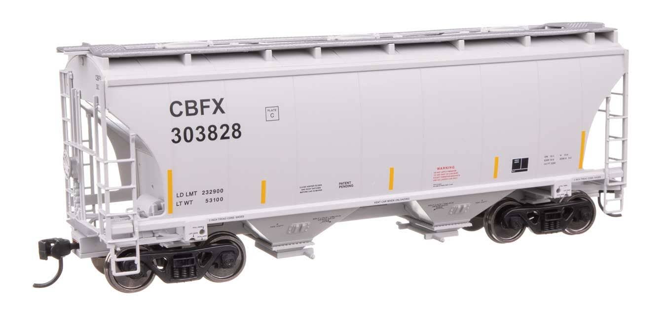 Walthers 910-49306 HO CBFX 39' Trinity 3281 2-Bay Covered Hopper RTR #303828