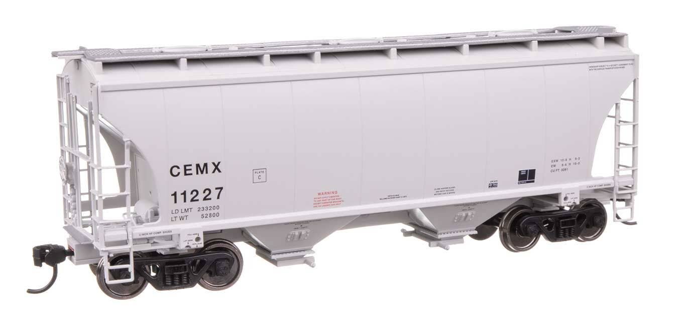 Walthers 910-49310 HO CEMX 39' Trinity 3281 2-Bay Covered Hopper RTR #11227