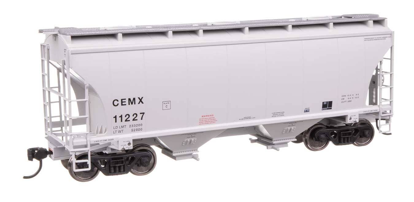 Walthers 910-49310 HO CEMX 39' Trinity 3281 2-Bay Covered Hopper RTR #11227