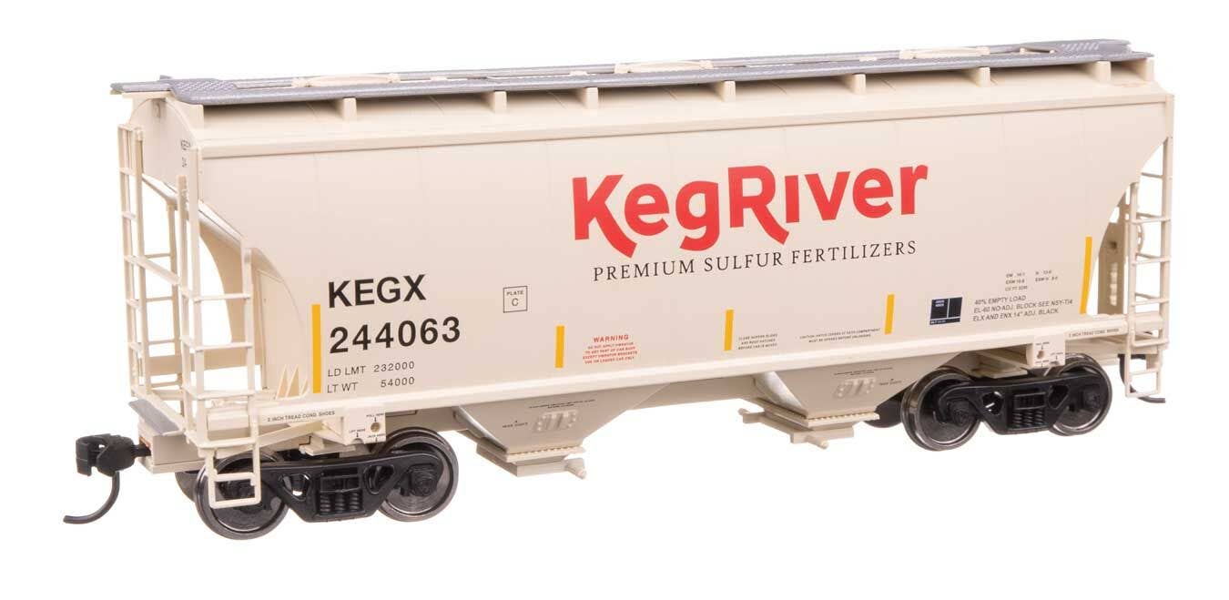 Walthers 910-49314 HO KEGX 39' Trinity 3281 2-Bay Covered Hopper RTR #244063