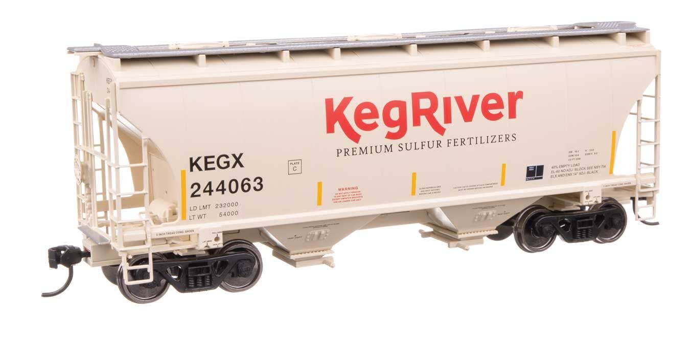 Walthers 910-49314 HO KEGX 39' Trinity 3281 2-Bay Covered Hopper RTR #244063