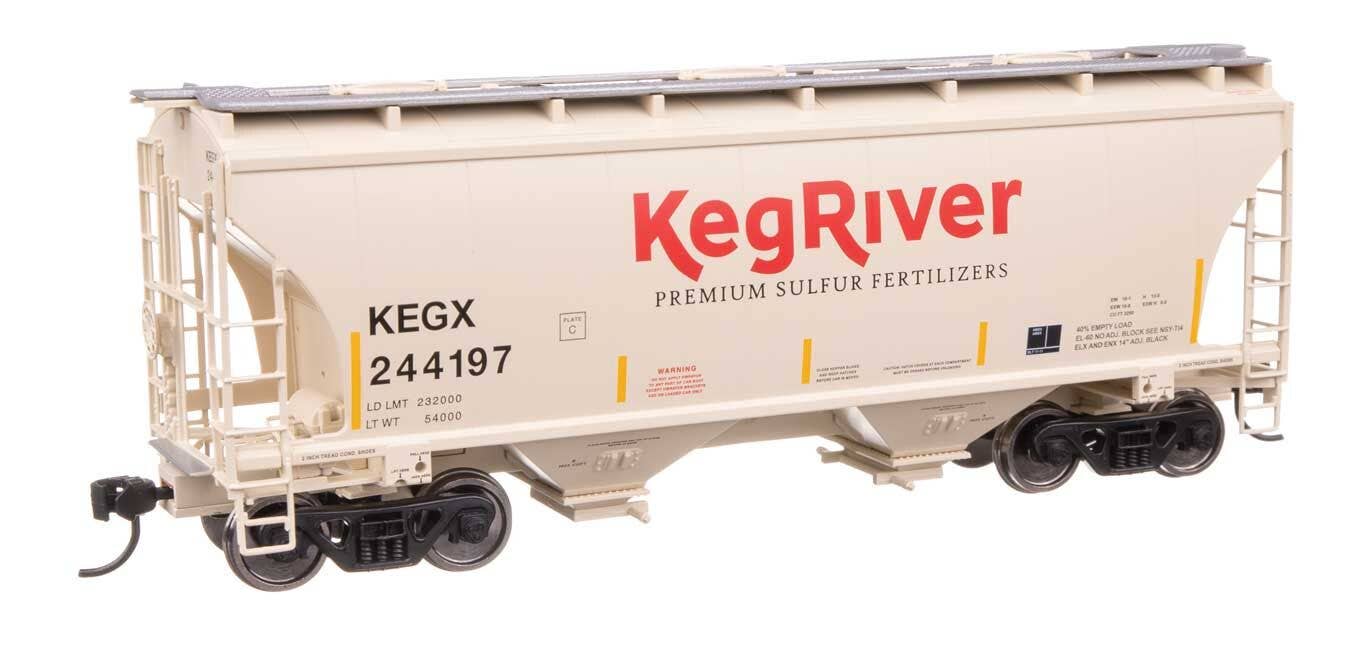 Walthers 910-49316 HO KEGX 39' Trinity 3281 2-Bay Covered Hopper RTR #244197