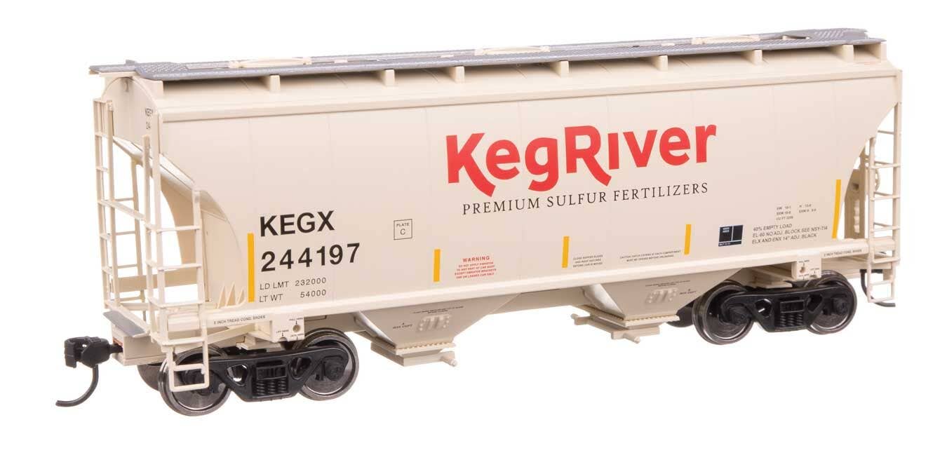 Walthers 910-49316 HO KEGX 39' Trinity 3281 2-Bay Covered Hopper RTR #244197