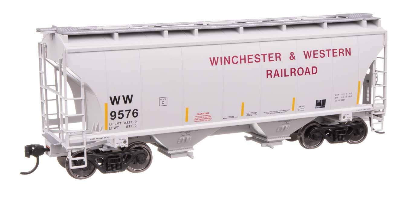 Walthers 910-49330 HO WW 39' Trinity 3281 2-Bay Covered Hopper RTR #9576