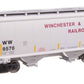 Walthers 910-49330 HO WW 39' Trinity 3281 2-Bay Covered Hopper RTR #9576