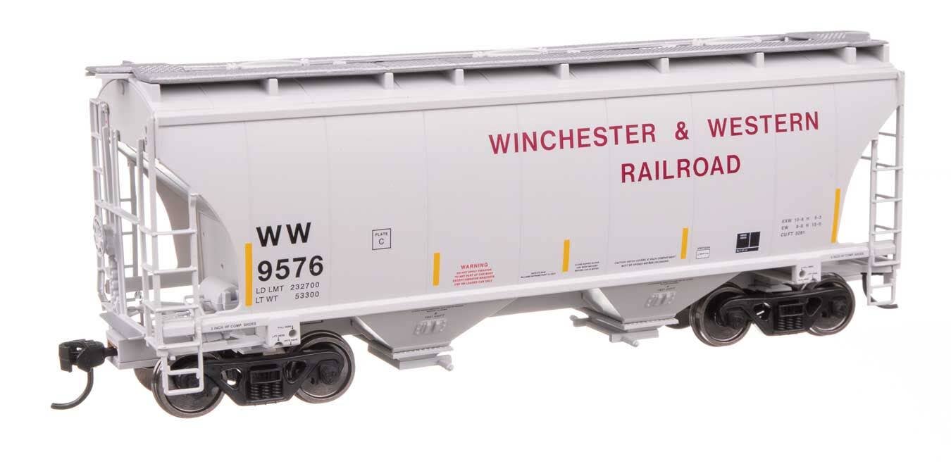 Walthers 910-49330 HO WW 39' Trinity 3281 2-Bay Covered Hopper RTR #9576