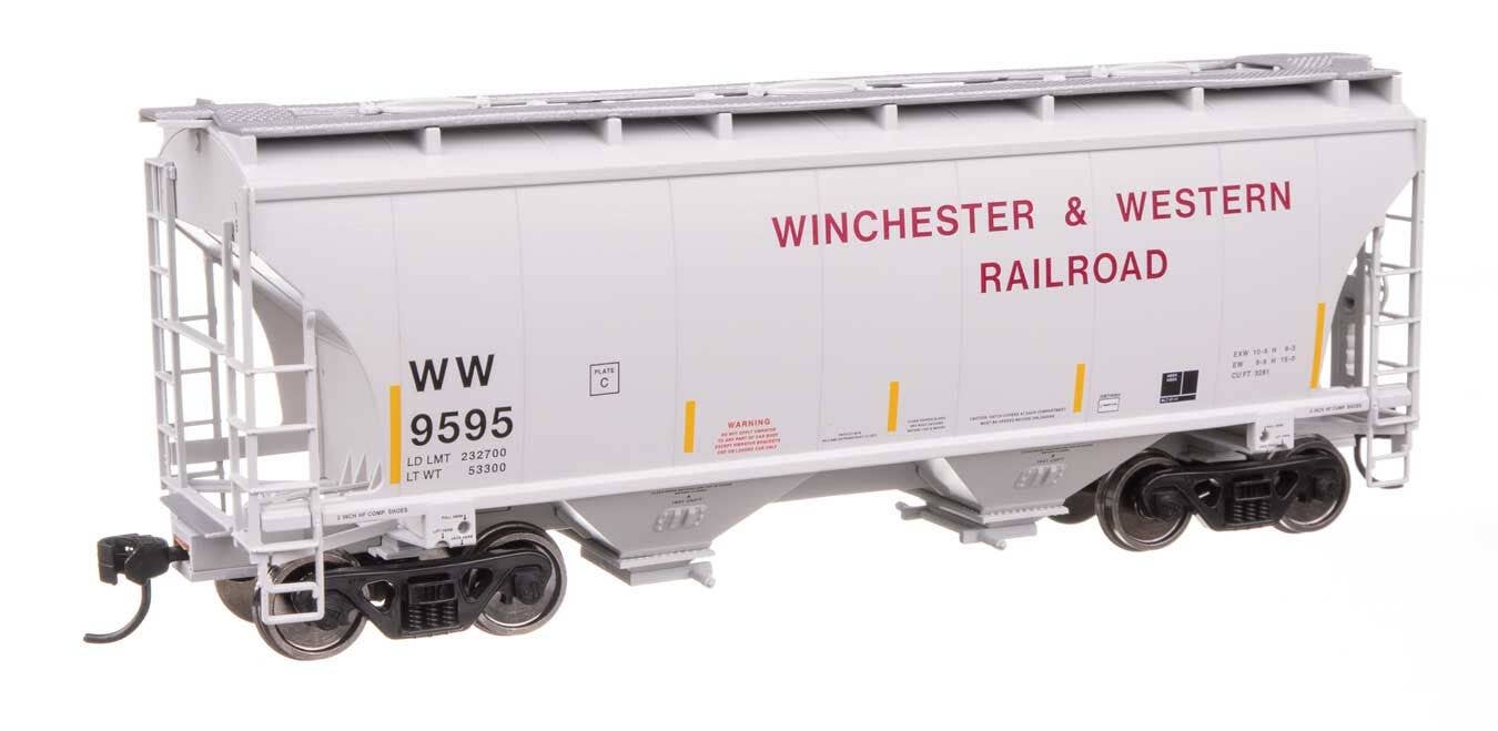 Walthers 910-49331 HO WW 39' Trinity 3281 2-Bay Covered Hopper RTR #9595