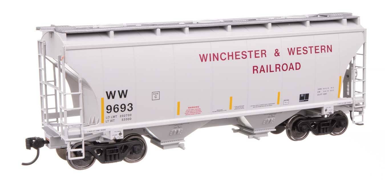 Walthers 910-49332 HO WW 39' Trinity 3281 2-Bay Covered Hopper RTR #9693
