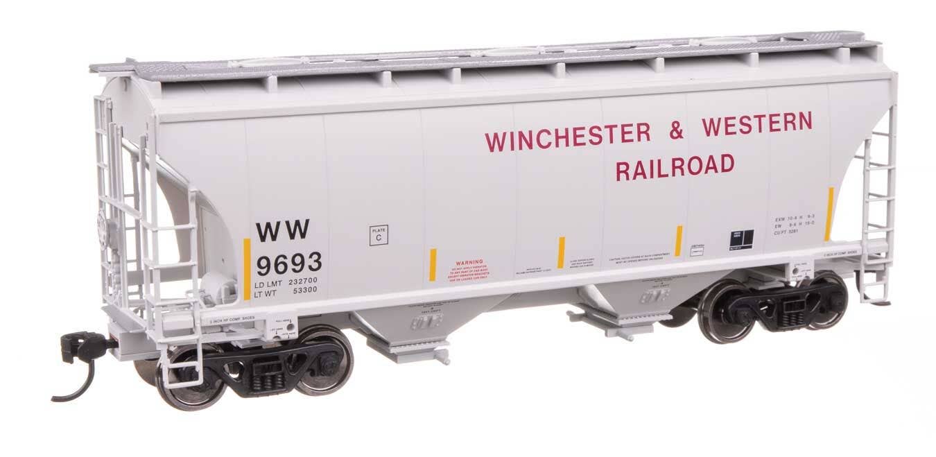 Walthers 910-49332 HO WW 39' Trinity 3281 2-Bay Covered Hopper RTR #9693