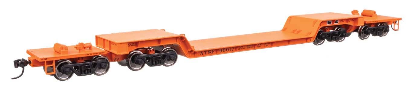 Walthers 910-50225 HO Santa Fe 81' 8-Axle Depressed Center Flatcar RTR #90011