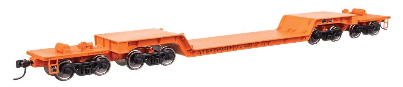 Walthers 910-50227 HO Santa Fe 81' 8-Axle Depressed Center Flatcar RTR #90014