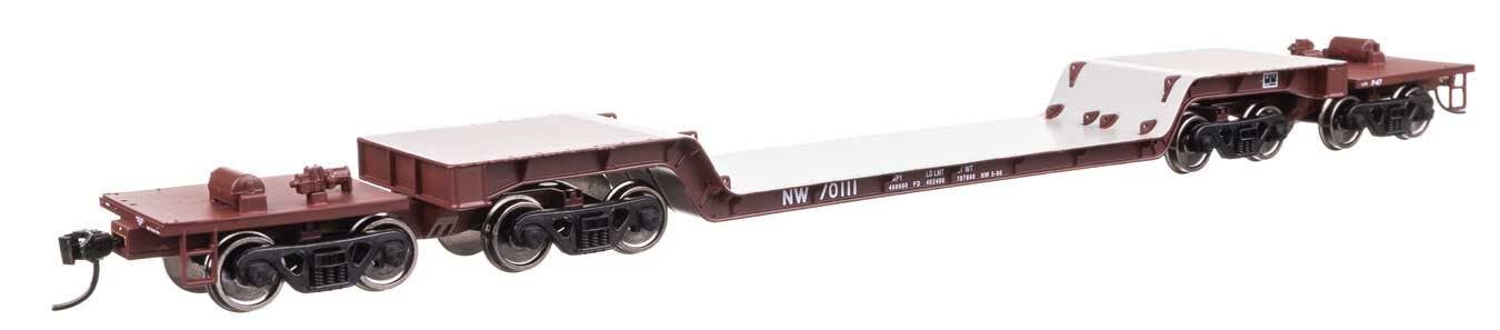 Walthers 910-50233 HO NW 81' 8-Axle Depressed Center Flatcar Ready to Run #70111