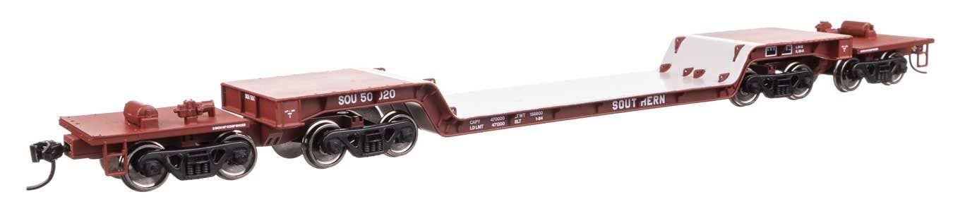 Walthers 910-50234 HO Southern 81' 8-Axle Depressed Center Flatcar RTR #50020