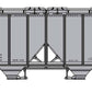 Walthers 910-49701 HO Data Only ACF 1958 Cu Ft Covered Hopper Ready to Run