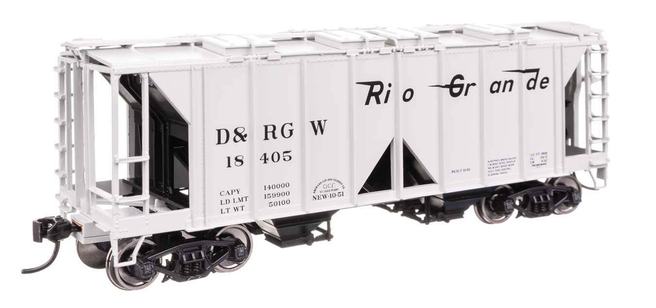 Walthers 910-49711 HO D&RGW ACF 1958 Cu Ft Covered Hopper Ready to Run #18405