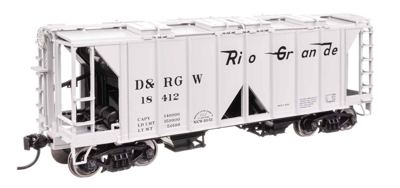 Walthers 910-49712 HO D&RGW ACF 1958 Cu Ft Covered Hopper Ready to Run #18412