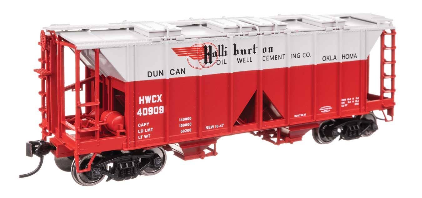 Walthers 910-49718 HO Halliburton ACF 1958 Cu Ft Covered Hopper RTR HWCX #40909