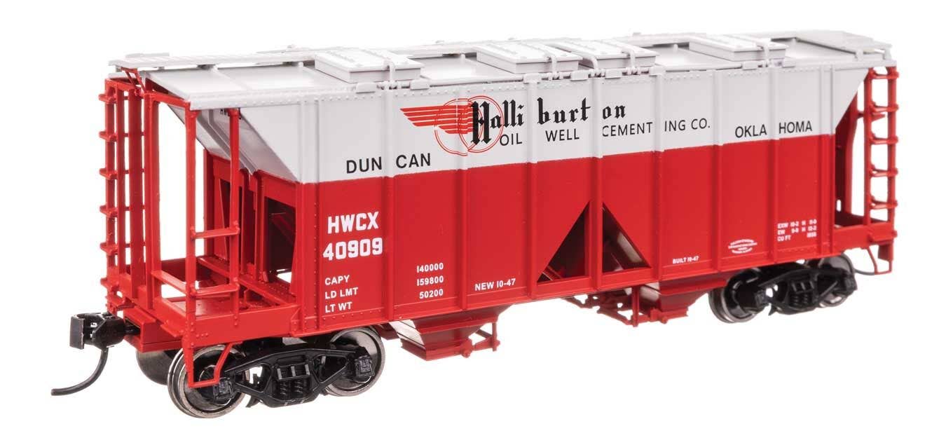 Walthers 910-49718 HO Halliburton ACF 1958 Cu Ft Covered Hopper RTR HWCX #40909
