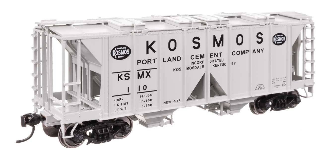 Walthers 910-49722 HO Kosmos Cement ACF 1958 Cu Ft Covered Hopper RTR KSMX #110
