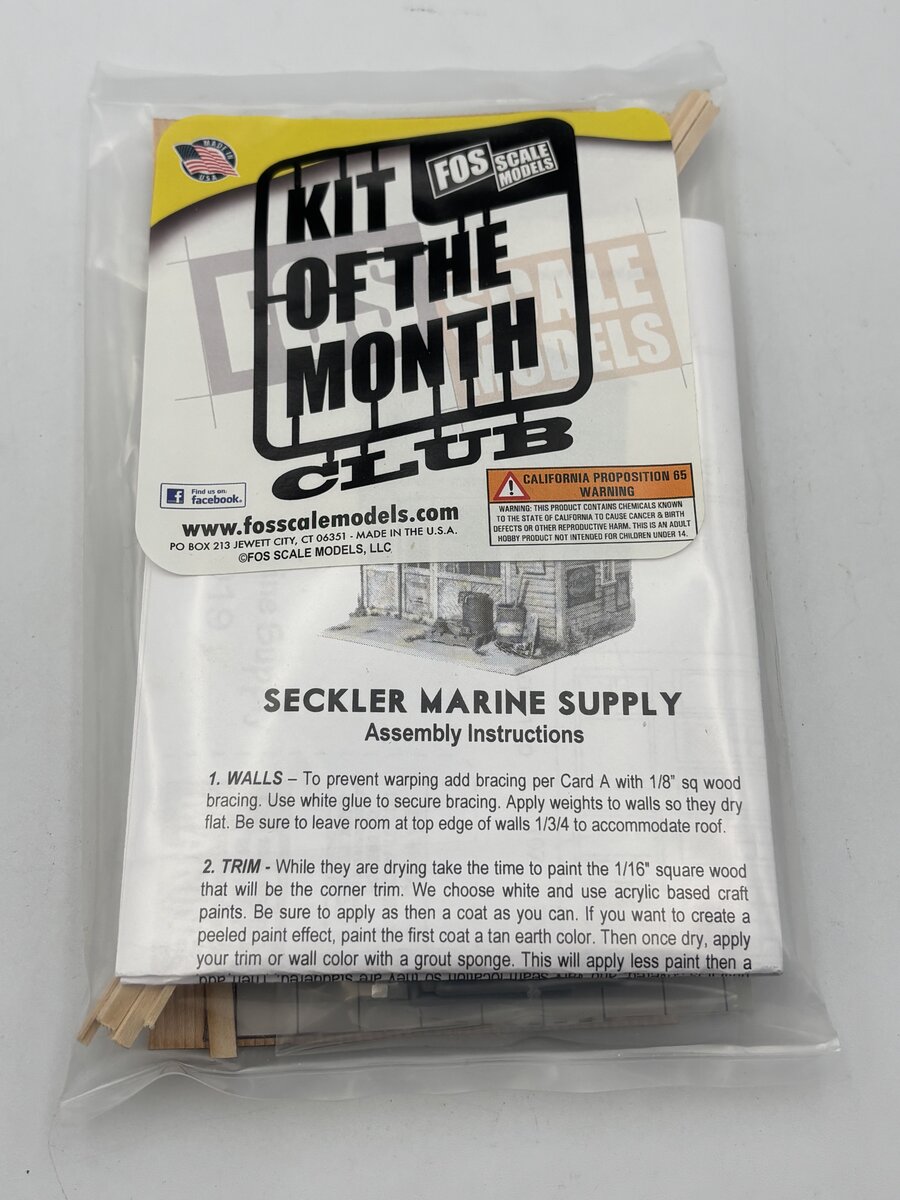 FOS Scale Limited HO Scale Seckler Marine Supply Build Kit