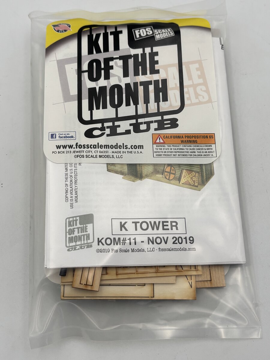 FOS Scale Limited KOM#11 HO Scale K Tower Build Kit
